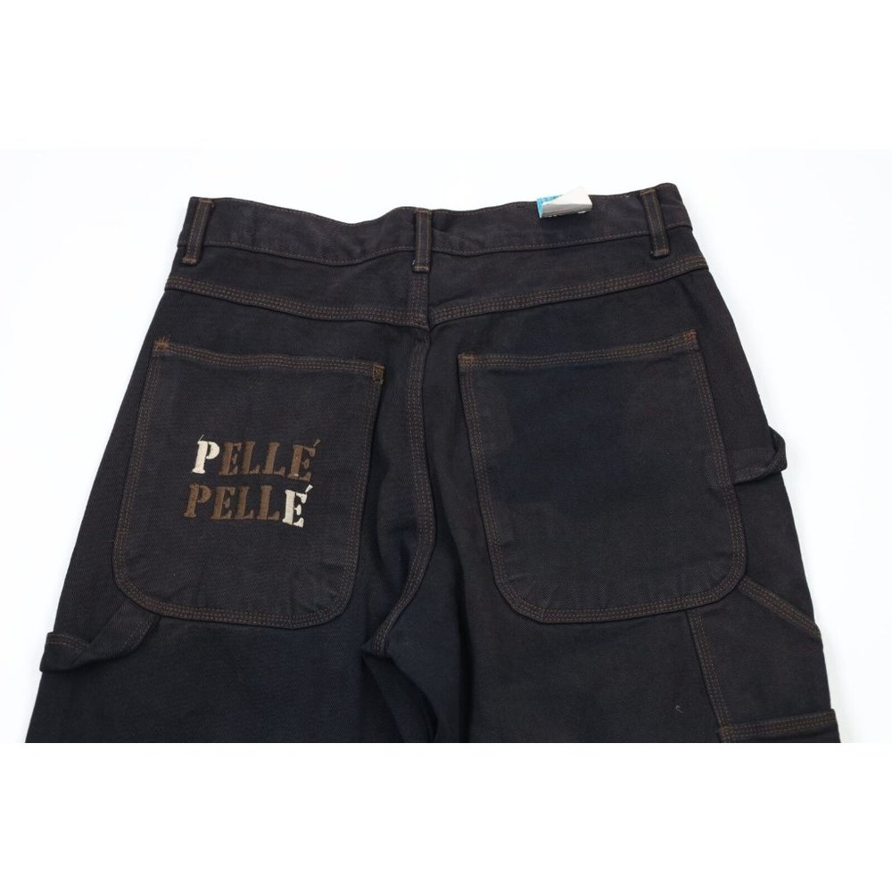 NOS Vtg 90s Pelle Pelle Mens 32x34 Spell Out Hip Hop Baggy Fit Big Pocket Jeans - Picture 8 of 12